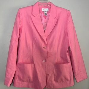 Chadwicks linen blend pink blazer size 8
